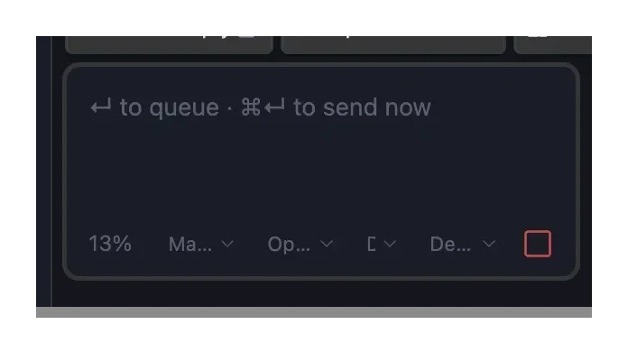 Agent Console composer with a queued message banner reading Queued, sends when ready, shown while the agent is still replying