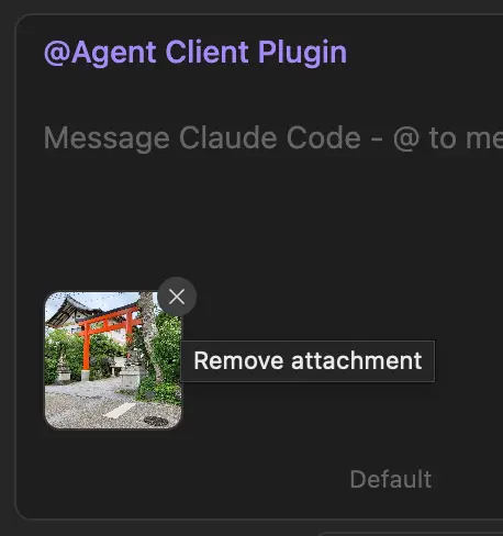 Remove attachment button